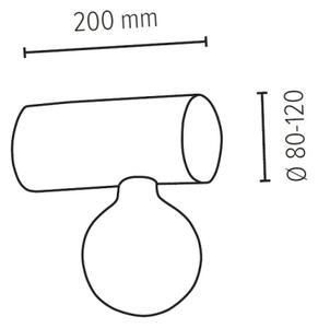 Spot de perete-Light 6994151 TRABO 1xE27/25W/230V