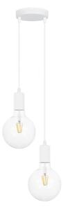 Lustră pe cablu MIROS 2xE27/60W/230V rotundă albă