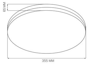 Plafonieră LED pentru baie MOON LED/18W/230V neagră IP44