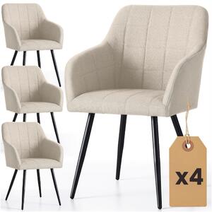 Set 4 scaune de sufragerie Luxemburg (bej + negru). Promo -20%. 1152269