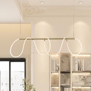 Zambelis Lampă suspendată LED 19254, auriu mat, lungime 147 cm, metal, Auriu / Alamă, Camera de zi / sufragerie, Metal, Modern