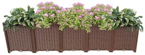KONDELA Jardinieră înălţată de grădină, maro, plastic, UTLAN TYP 1