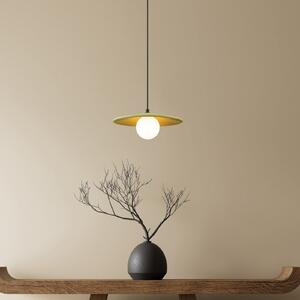 Zambelis Lampă suspendată 2597, verde măslin, Ø 29 cm, ceramică/sticlă, G9, reglabil, Verde, Camera de zi / sufragerie, Tencuială / Argilă