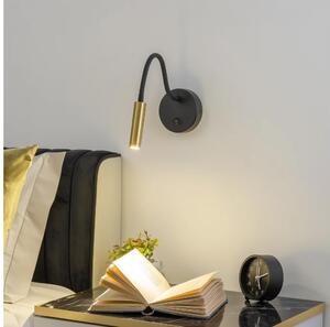 Lampă LED flexibilă de perete Brilagi MAYA LED/3W/230V 4000K negru/auriu