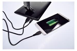 Lampă LED de masă dimabilă cu conector USB LED/12W/230V neagră Brilagi