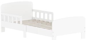 AIYAPLAY Pat pentru Copii 3-8 Ani cu Protecții Laterale 143.5x74.2x54 cm Alb | Aosom Romania