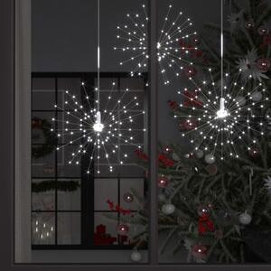 Lampă cu artificii de Crăciun, 140 LED-uri, alb rece, 20 cm