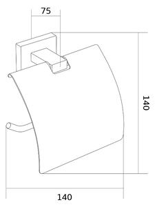 Mexen Arno suport pentru hârtie igienică, Roz-auriu - 7020733-60