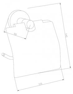 Mexen Remo suport pentru hârtie igienică, Roz-auriu - 7050733-60