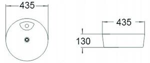 Lavoar Mexen ARLENA, 43x43 cm, alb, 21264300