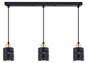 Candelabru suspendat pe cablu ELEN 3xE27/35W/230V negru/auriu