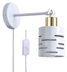 Aplica spot de perete cu întrerupător ELEN 1xE27/35W/230V alb/auriu