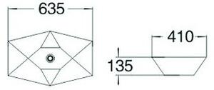 Lavoar Mexen ELENA, 63x41 cm, negru mat, 21476385