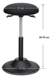Taburet de birou reglabil pe înălțime 50-70 cm, cu inel de bază antiderapant, fara spatar sau brate