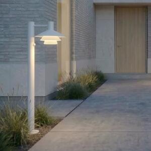 Lucande Bornă luminoasă LED Montaro, 100 cm, albă, cu senzor, Alb, Aluminiu, Modern