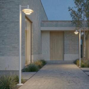 Lucande Lampă de exterior cu LED Montaro, albă, 220 cm, IP54, Alb, Aluminiu, Modern