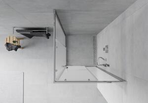 Mexen Rio cabină de duș pătrată 80 x 80 cm, Înghețat, Crom - 860-080-080-01-30