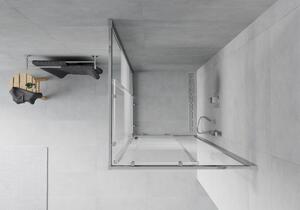 Mexen Rio cabină de duș pătrată 70 x 70 cm, Dungi, Crom - 860-070-070-01-20