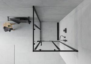Mexen Rio cabină de duș pătrată 80 x 80 cm, transparent, Neagră - 860-080-080-70-00