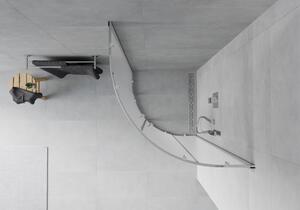 Mexen Rio cabină de duș semirotundă 70 x 70 cm, Înghețat, Crom - 863-070-070-01-30