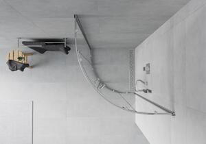 Mexen Rio cabină de duș semirotundă 70 x 70 cm, transparent, Crom - 863-070-070-01-00