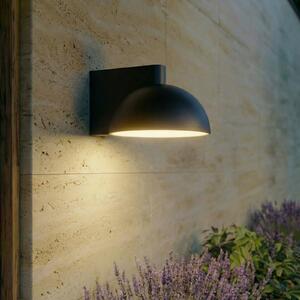 Lucande Lampa de perete pentru exterior cu LED Velira, negru, metal, IP54, Negru, Metal, Modern