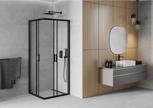 Mexen Rio cabină de duș pătrată 70 x 70 cm, transparent, Neagră - 860-070-070-70-00