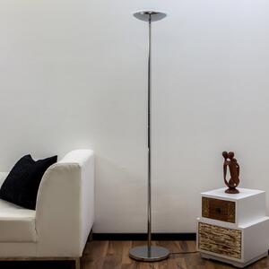 Lindby Lampadar LED Malea, finisaj cromat, dimabil, 180 cm, reglabil, Metalic, Camera de zi / sufragerie, Metal, Modern