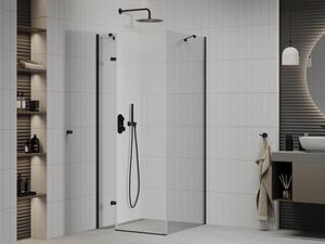 Mexen Roma cabină de duș cu balamale 70 x 70 cm, transparent, Neagră - 854-070-070-70-00