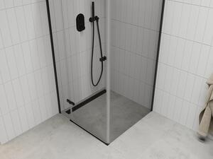 Mexen Roma cabină de duș cu balamale 70 x 70 cm, transparent, Neagră - 854-070-070-70-00