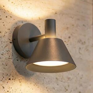 Lucande Lampa de perete pentru exterior cu LED Tabena, negru mat, IP44, CCT, Negru, Aluminiu, Modern
