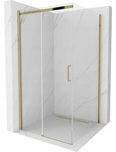 Mexen Omega cabină de duș extensibilă 100 x 100 cm, transparent, Aurie - 825-100-100-50-00