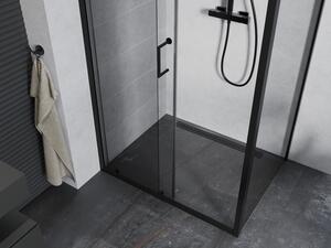 Mexen Apia cabină de duș extensibilă 90 x 70 cm, transparent, Neagră - 840-090-070-70-00
