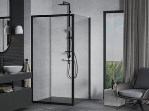 Mexen Apia cabină de duș extensibilă 90 x 90 cm, transparent, Neagră - 840-090-090-70-00