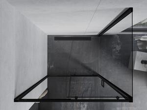 Mexen Apia cabină de duș extensibilă 90 x 70 cm, transparent, Neagră - 840-090-070-70-00