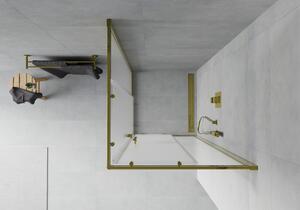 Mexen Rio cabină de duș pătrată 90 x 90 cm, Înghețat, Aurie - 860-090-090-50-30