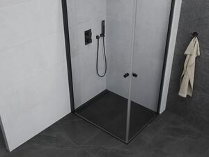 Mexen Pretoria Duo cabină de duș cu balamale 80 x 70 cm, transparent, Neagră - 852-080-070-70-00-02