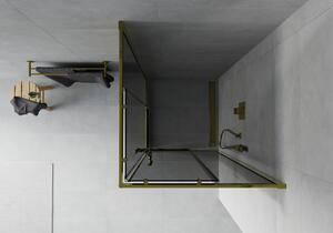 Mexen Rio cabină de duș pătrată 70 x 70 cm, Grafit, Aurie - 860-070-070-50-40