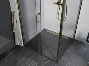 Mexen Apia cabină de duș extensibilă 90 x 90 cm, transparent, Aurie - 840-090-090-50-00