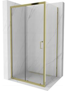 Mexen Apia cabină de duș extensibilă 100 x 90 cm, transparent, Aurie - 840-100-090-50-00