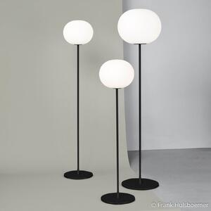 FLOS Glo-Ball F1 lampadar, negru, reglabil, Alb, Camera de zi / sufragerie, Sticlă, Design