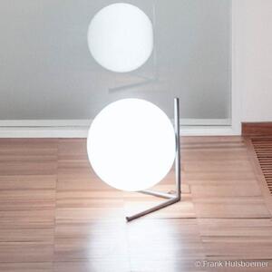 FLOS Lampa de masă IC T2, crom, reglabil, Metalic, Camera de zi / sufragerie, Sticlă, Design