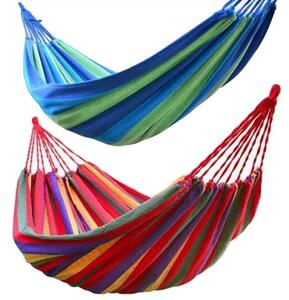 Set 2 x Hamac dublu din bumbac 150 x 185 cm