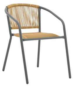 Scaun de Gradina Lindaria, gri/natural, 54x63x74 cm