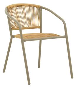 Fotoliu de Gradina Model Lindaria, Natural/Champagne, 54x63x74 cm