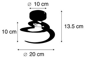 Plafoniera inteligenta cu abajur spiralat negru cu Wifi A60 - Scroll