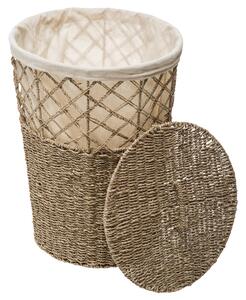 Coș de rufe de iarbă de mare, 38 cm, cartuș de bumbac