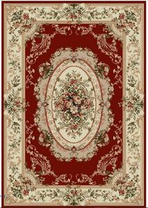Covor Clasic Sufragerie Dormitor, Model Lotos 1557 210, Crem Rosu 60 x 110