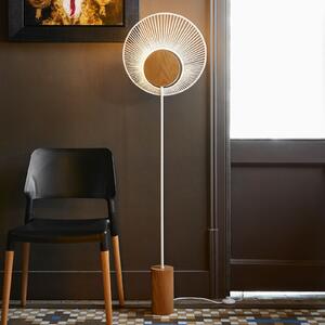 Forestier Oyster lampă de podea designer, alb, Alb, Camera de zi / sufragerie, Metal, Design