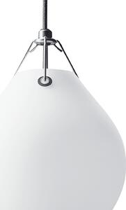 Louis Poulsen Moser lampă susp. sticlă, Ø20,5cm, reglabil, Alb, Camera de zi / sufragerie, Sticlă, Design